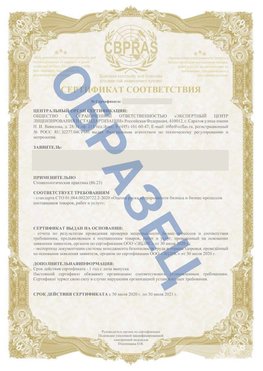 Образец Сертификат СТО 01.064.00220722.2-2020 Маркс Сертификат СТО 01.064.00220722.2-2020 